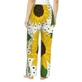 thumbnail image 3 of Balery Sunflowers print Women's Pajama Pants,Ultra Lightweight Pjs,Lounge Pant-Small, 3 of 9