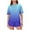 Blue Gradient, variant on Summer Pajamas for Women Gift for Women Women's Sleepwear Fashion Print Casual Loose Printing Round Neck Short Sleeved Shorts Pajamas Suit