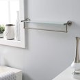thumbnail image 2 of Satin Nickel Glass Shelf with Towel Bar, 2 of 5