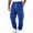Royal Blue, variant on Men's Fleece Cargo Sweatpants Drawstring Elastic Waist and Bottom Multi-Pocket Active Athletic Casual Pants