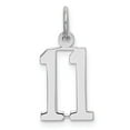 thumbnail image 1 of FB Jewels Sterling Silver Rhodium-plated Small Elongated Pol Number 11 Charm, 1 of 2