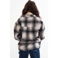 thumbnail image 4 of Ragstock Black & Mocha Plaid Sherpa Lined Shacket, 4 of 4