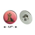 thumbnail image 6 of Yorkshire Terrier Yorkie with Bow Metal 1.1" Tie Tack Hat Lapel Pin Pinback, 6 of 7
