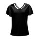 thumbnail image 4 of Camiseta ajustada de manga corta con cuello en V para mujer, elegante y versátil, 4 of 4