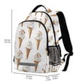 thumbnail image 2 of FORMRS Kids School Backpack Elementary Student Unisex Travel Bookbag with Reflective Stripes, Cartoon Ice Cream Pattern, 2 of 7