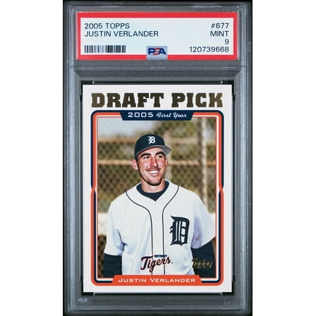 2005 Topps Draft Pick Justin Verlander #677 RC PSA 9