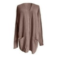 thumbnail image 3 of Cardigan Sweaters for Women Long Sleeve Open Front Loose Knitted Sweater Coat with Pockets Womens Cardigan Sweaters, 3 of 5
