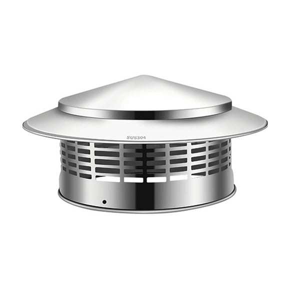 Capuchon d'Évent de Toit Couverture de Ventilation de Cheminée, Capuchon de Cheminée, Capuchon de Cheminée Supérieur, Couvercle de Cheminée pour Eau de Pluie de Toit, Couvercle de Cheminée en Acier Inoxydable, Dessus avec Écran de Filtre