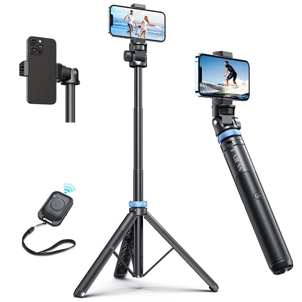Kaiess 62 Tripod for iPhone, Selfie Stick Tripod & Phone Tripod Stand with Remote, Cell Phone Tripod for iPhone, Extendable Travel Tripod Compatible with iPhone 15/14/13 Pro Max/Android