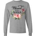 thumbnail image 3 of Inktastic Blessed to Be a Nana with Flowers Long Sleeve T-Shirt, 3 of 5