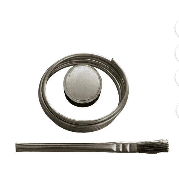 Silver Solder / Silver Bearing Solder With Paste Flux & Flux Brush 1/8"x24" HVAC Kit Stay Brite 8