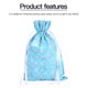 thumbnail image 5 of Bolsa de dulces de Navidad con cordón para galletas, aperitivos, bolsa de embalaje, regalo de fiesta impreso de Navidad, decoraciones de Año Kits de decoración para fiestas azul claro medio Inteprter HA001673-04, 5 of 6