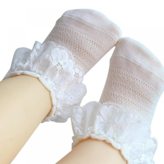 Baby Girl Socks Super Soft Baby Ruffle Socks Lace Socks for Baby Girls Cute Baby Girl Ruffle Socks