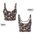 thumbnail image 3 of Sikiie Daisies Flowers Print Strappy Sports Bra for Women Padded Push Up Sports Bra Athletic Running Sports Bra Workout Bra Yoga Bra, 3 of 5
