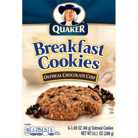Quaker Breakfast Cookies Oatmeal Chocolate Chip, 6 ct