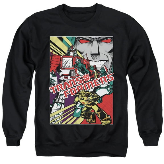 Transformers - Comic Poster - Crewneck Sweatshirt - Large