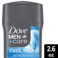 thumbnail image 2 of Dove Men+Care Antiperspirant Deodorant For A Long-Lasting Aqua Scent Cool Fresh With 72H Protection ,2.6 oz, 2 of 8