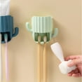 thumbnail image 5 of Home & Living Self-adhesive Bathroom Accessories Drain Shelf Seamless Toothbrush Holder Cactus Hook Shaver Organizer Storage Rack PINK, 5 of 8