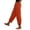 Orange, variant on Cotton Linen Capri Pants for Women Elastic High Waisted Cropped Pants Elastic Drawstring Wide Leg Tulip-Hem Lounge Baggy Trousers with Pockets Comfy Summer Beach Vacation Trousers Hot Pink L