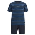 thumbnail image 1 of TOM TAILOR Pijama corto para hombre - shorty, cuello redondo, algodón, jersey sencillo Azul L (Large), 1 of 3