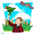 thumbnail image 2 of Globo inflable con forma de animal, diseño de T-Rex, con bastón, 2 of 7