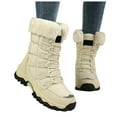 thumbnail image 5 of CAICJ98 Snow Boots Women Mid Calf Warm Lining Boots Waterproof Outdoor Shoes Non-Slip Womens Winter Boots (Beige,Size 9.5), 5 of 5