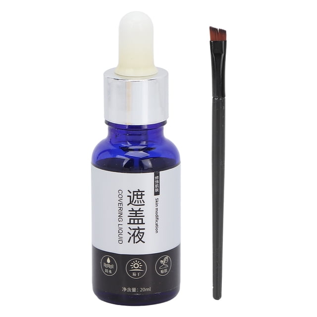 Maquillaje líquido cubriente de vitíligo resistente al agua - 20 ml, corrector facial y corporal