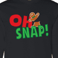 thumbnail image 4 of Inktastic Oh Snap Broken Gingerbread Long Sleeve T-Shirt, 4 of 5
