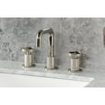 thumbnail image 2 of Kingston Brass KS1416RNK Levante Two-Handle 3-Hole Deck Mount Widespread Bathroom Faucet with Push Pop-Up Drain in Polished Nickel, 2 of 8