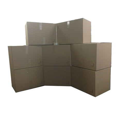 24x18x18 Large Moving Boxes (Pack of 8) Plus 1 Roll of Tape, Ships same day from NYC via UPS Ground for Fast and Reliable Service By The (Best Way To Ship Moving Boxes)