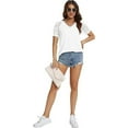thumbnail image 4 of Aiyino Women’s Short Sleeve Round Neck Tops Lace Casual Loose Blouses T Shirts, 4 of 9