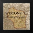 thumbnail image 2 of Carlson, Tina 12x12 Black Modern Framed Museum Art Print Titled - Story Wisconsin, 2 of 5
