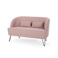 thumbnail image 5 of Noble House Nilton Fabric Upholstered Loveseat, Light Blush, 5 of 7