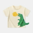 thumbnail image 2 of Boys T Shirts Summer Short Sleeve Casual T Shirts for Kids Toddler Boys 3D Dinosaur Print Breathable Lightweight Soft Toddler T Shirts White 3 Years-4 Years, 2 of 7