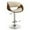Ecru, Chrome, Walnut, variant on Dana Adjustable Bar Stool Ecru and Chrome
