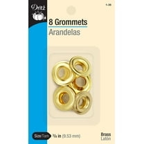 Dritz Grommets - Brass, Pkg of 8