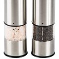 thumbnail image 4 of Gohope Electric Salt/Pepper Grinder - Automatic, Refillable, Battery Operated Stainless Steel Spice Mills with Light - One Handed Push Button Peppercorn Grinders and Sea Salt Mills, 4 of 7