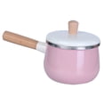 thumbnail image 4 of serony Nonstick Enamel Sauce Pan Pot with Lid Kitchen Cookware Pink Saucepan, 4 of 9