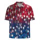 thumbnail image 5 of Blusa y camisa de manga corta con cuello vuelto Camisa casual para hombre Camisa de bolos vintage de manga corta Camisas de verano Camisa abotonada Blusa para hombre Poliéster, 5 of 5