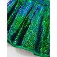 thumbnail image 5 of YiZYiF Kids Girls 2 Piece Sequins Dance Crop Top with Skater Skirt Set for Ballet Lyrical Dancewear Green 6, 5 of 7