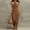 Brown, variant on QUNYINEY Blue Womens Sundresses Sleeveless Summer Long Beach A Line Dress Halter Casual Slim Fit Vacation Dresses