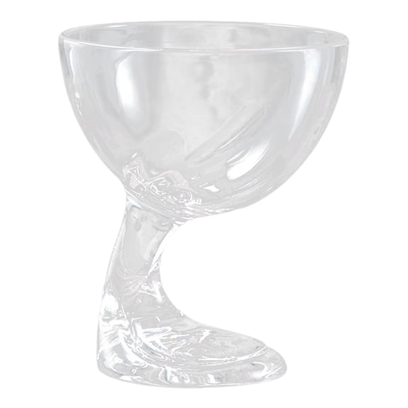 OIUR Summer Ice Cream Cup Clear Thick Dessert Bowls for Sundae Fruit Pudding Milkshakes Reusable Snacks Condiments Container for Home Party