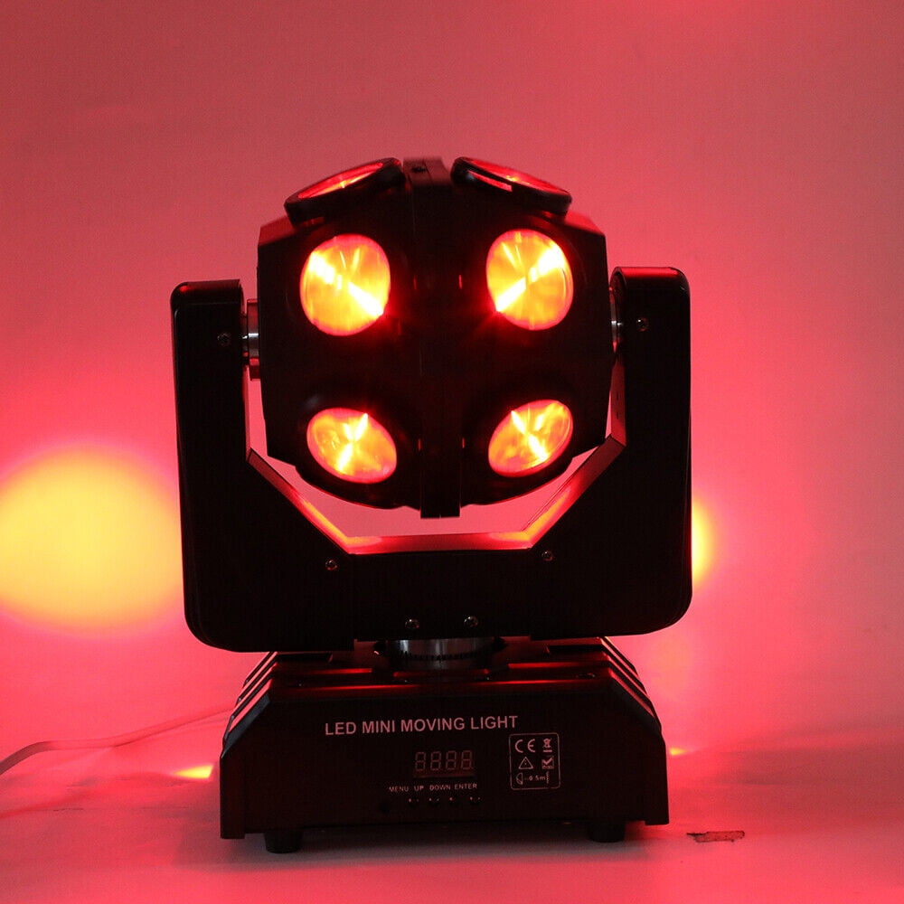 Miumaeov 12x12W RGBW 4IN1 DMX LED Beam Moving Head Lighting Lamp DJ Stage Effect Light for KTV Disco Party Wedding