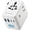 White, variant on Universal Travel Adapter, International Travel Plug Adapter with 2 USB-C(GaN 65W) ＆ 1 USB-A Ports, All in One Portable Adaptor, for USA, UK, EU, AU ＆ 224+ Countries (Black) US
