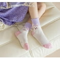 thumbnail image 2 of Kids Cotton Crew Socks - 5 Pairs of Cute and Cozy Ankle Socks for Girls – Warm and Breathable - Fits 1-12 Years Old, 2 of 5