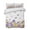 White Lemon Yellow Lavender Purple, variant on Quilts Queen Size, Purple Yellow Spring Floral Soft Comforter Bedding Set for Bed, Summer Botanical Birds Lightweight Quilted Bedspread with Pillow Cover(2 Pieces) for All Season, 90x96 Inch