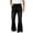 Black, variant on hoksml Men's High Waisted Flare Jeans Elastic Back Waist Vintage 70s Wide Leg Denim Pants Casual Retro Trousers