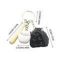 thumbnail image 2 of Ensemble de Porte-Clés de Baseball Trois Pièces Pendentif Mode pour Amateurs de Sports et Joueurs, 2 of 3