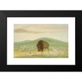 thumbnail image 2 of George Catlin 18x13 Black Modern Framed Museum Art Print Titled - Wounded Buffalo Bull Surrounded by White Wolves (1832-1833), 2 of 5