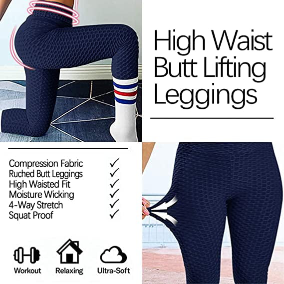 VITOMOR High Waist Leggings for Women Butt Lift Yoga Pants Scrunch Booty  Leggings for Fitness Running Cycling 